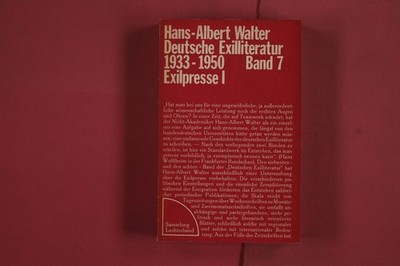 287779 Hans-Albert Walter DEUTSCHE EXILLITERATUR 1933-1950 Hermann Luchterhand