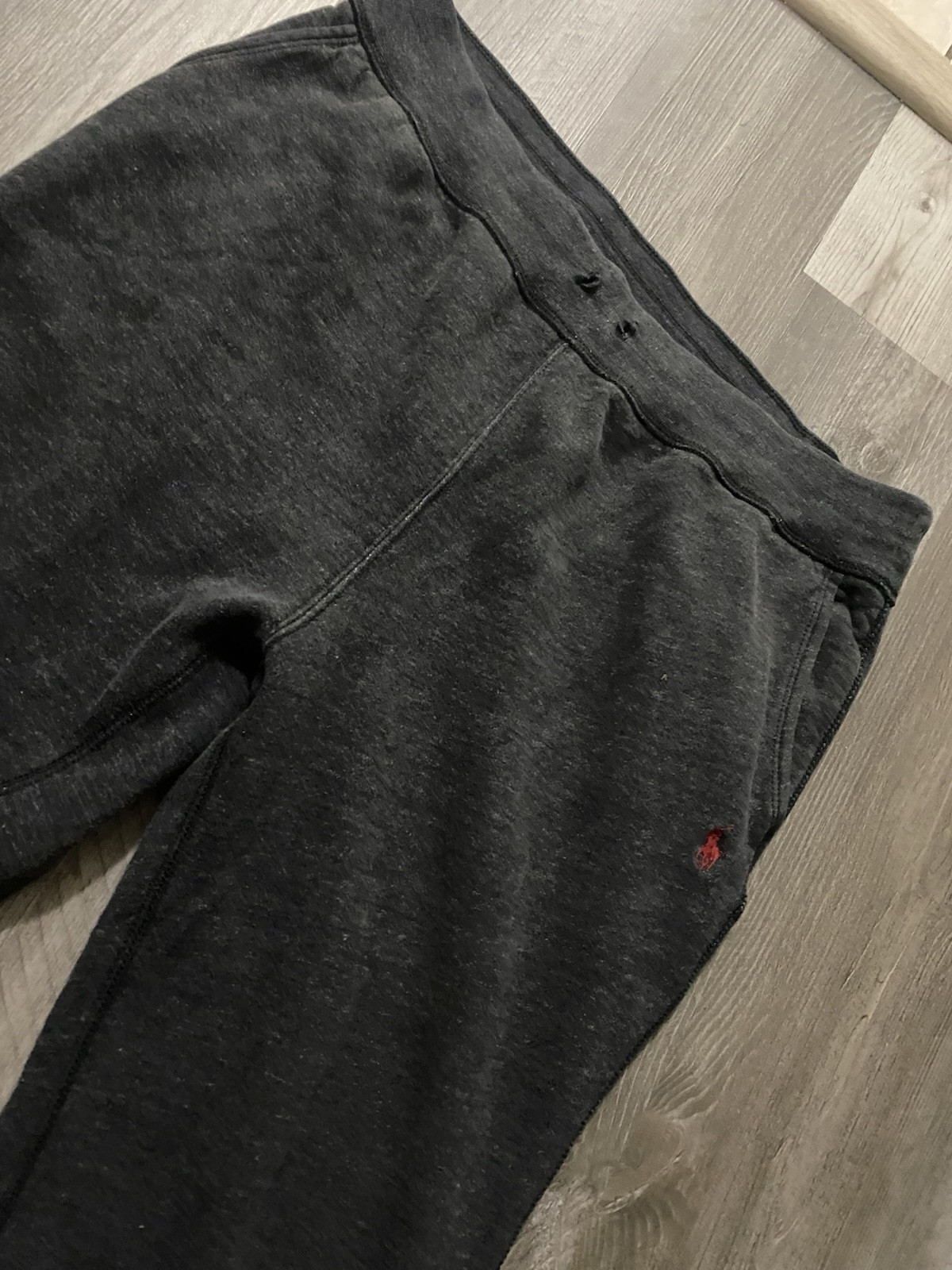 Polo Ralph Lauren Mens Large Pony Sweatpants dark Gray No Drawstring