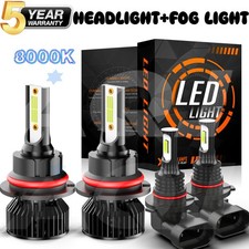 4x For Dodge Ram 1500 2002-2005 Headlight Fog Light Hilo Beam Ice Blue 8000k