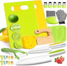 Montessori Kids Kitchen Knife Set - 28PCS Safe Cooking Tools for Toddlers
