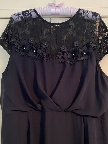 Navy Floor Length Prom Dress - Picture 4 of 9