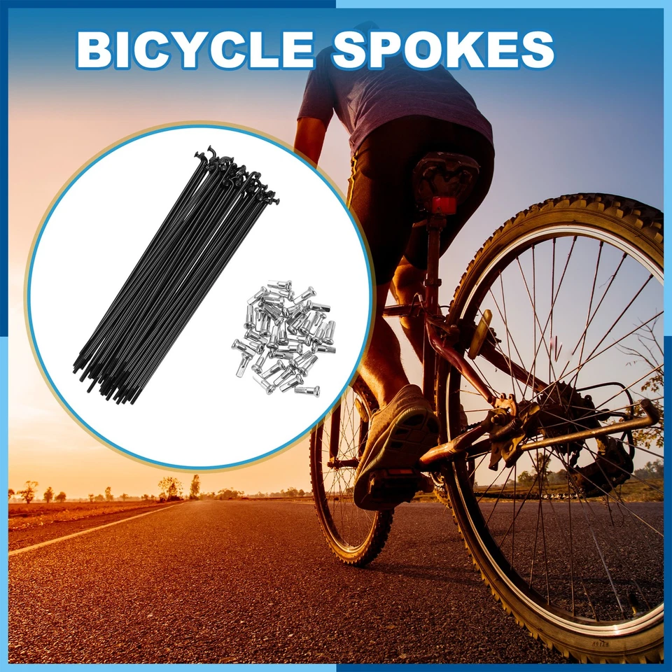 Radios Bicicleta Bicicleta 14G 130MM Radios Bicicleta Montaña Acero 36 Piezas Foto 2 de 4