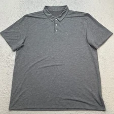 Vuori Performance Polo Shirt Mens XL Gray Golf Casual  Polyester Stretch V1004