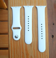 Genuine Apple Watch Band White Silicone Strap New 3 Piece Set 38 mm S/M M/L