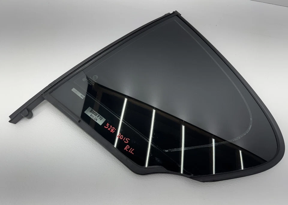 BMW 528i 535i 550i M5 F10 2011-2016 puerta trasera izquierda cuarto cristal ventana OEM Foto 4 de 4