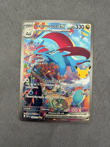 Pokémon 30th Celebration Salamence Ex IR Near Mint 156/128