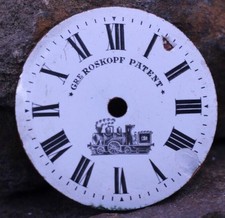 RE ROSKOPF PATENT RAILROAD OROLOGIO DA TASCA PORCELLANA QUADRANTE 42,2mm (CD)
