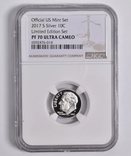PF70 UCAM 2017-S Silver Roosevelt Dime Limited Edition NGC BROWN Lbl *4423
