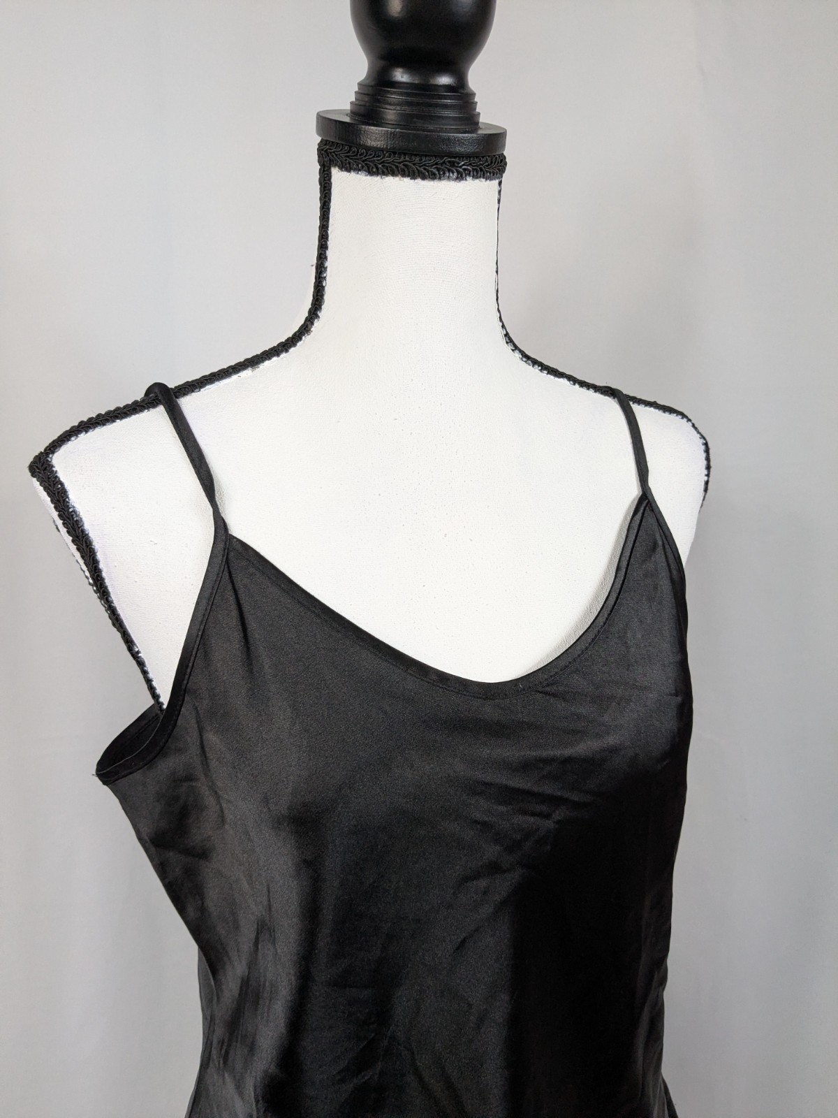 Apt 9 Black Satin Cami Top Basic Layering Sexy Wh… - image 2