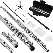 Premium Closed Hole C 16 Keys Flute, Complet Flute Kit for Student Kids Adults