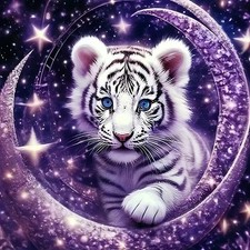 Tiger Diamond Painting Kits for Adults, 5D DIY Diamond Art Kits for Beginners, F