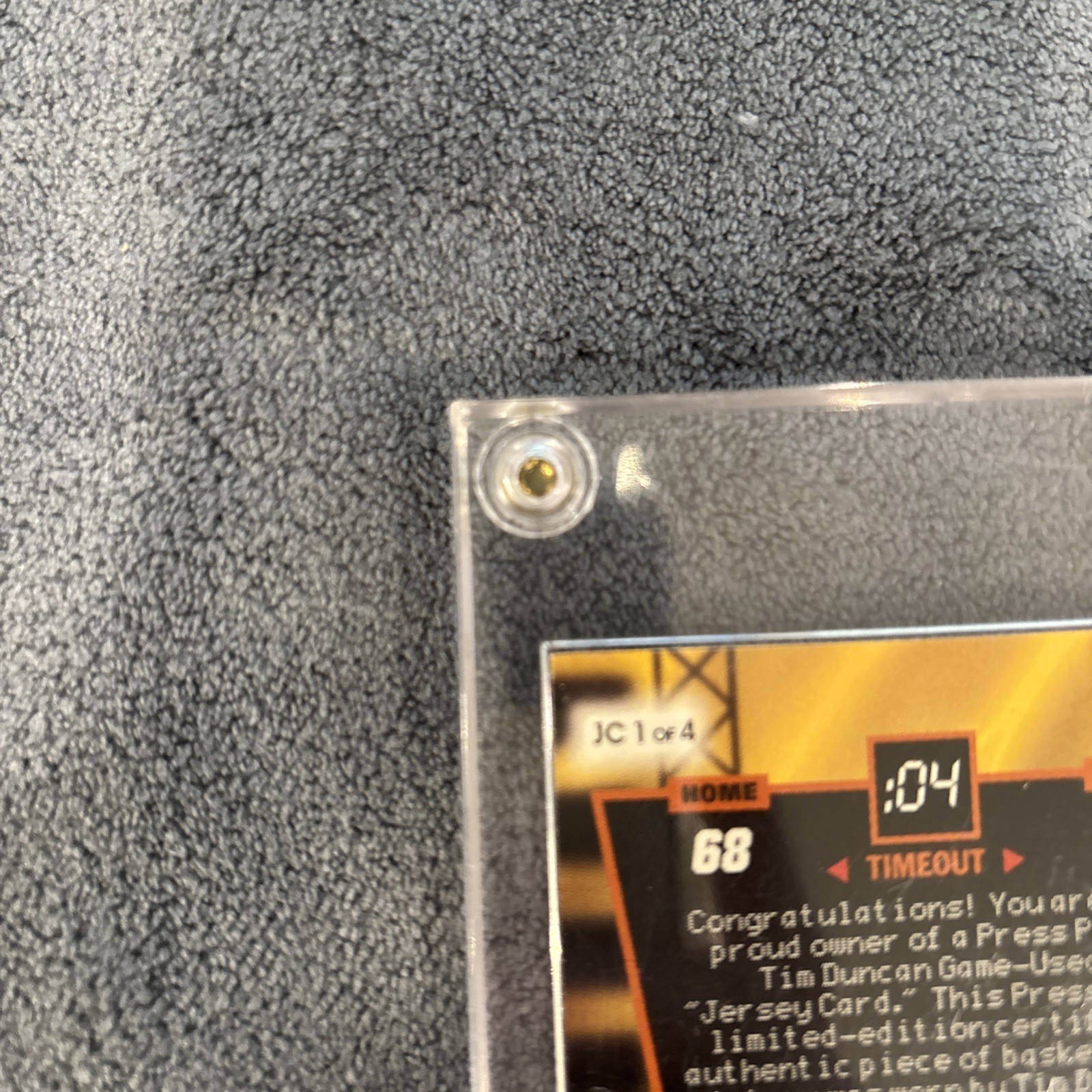 1997 Press Pass Game-Used Jersey Tim Duncan view 6