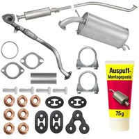 Edex Kollektorrohr + Mitteltopf + Endtopf Auspuff FüR Daewoo Kalos 1.2|1.4 Ab 02
