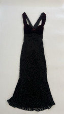 VTG Steppin Out Womens Y2K Red Velvet Whimsigoth Black Lace Prom Formal Size 13