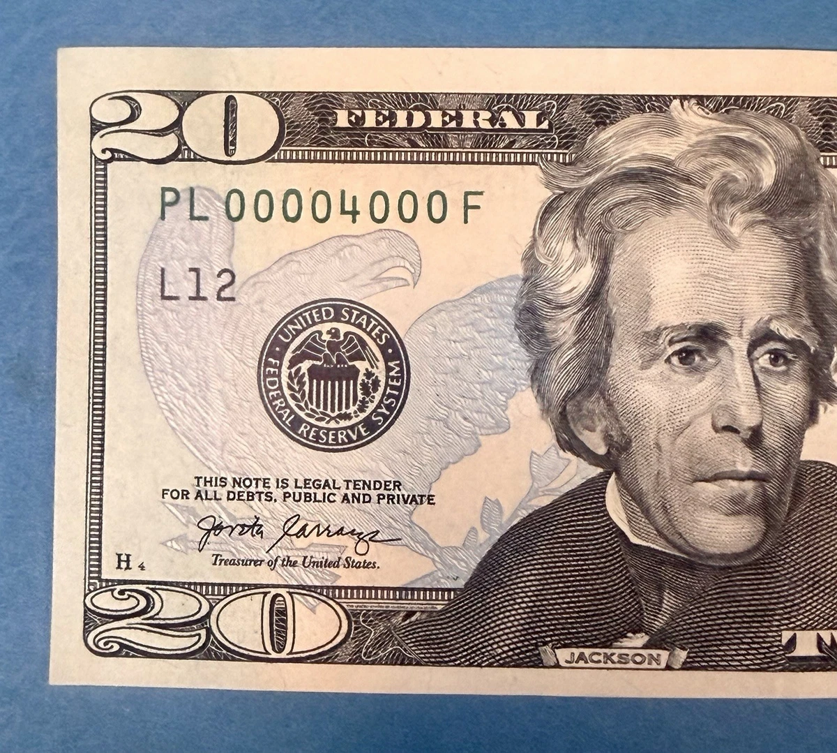 Uncirculated Uncertified $20 US Small Size Paper Money Notes for