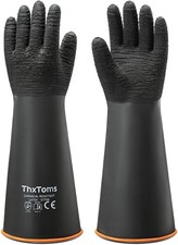 Heavy Duty Rubber Gloves, Industrial Chemical Resistant Gloves Waterproof Reu...