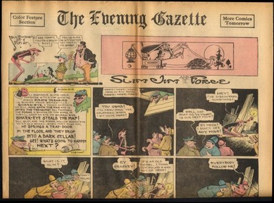 Worcester Evening Telegram Comics 6/15 1928 Slim Jim & The Force Man Brown Derby