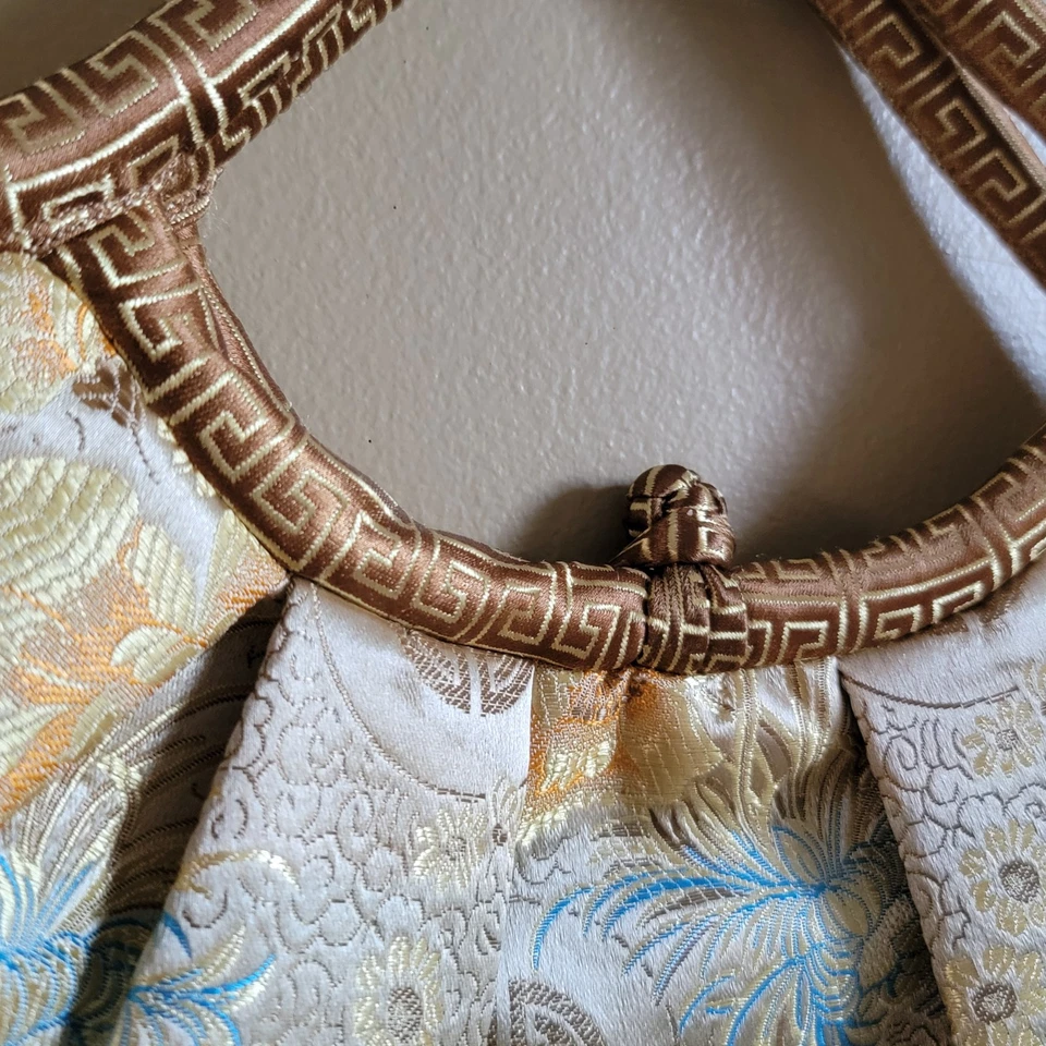 De Colección Seda Brocado Bolso de Mano Noche Bolso de Hombro Asiático Floral Geométrico Griego Foto 2 de 4