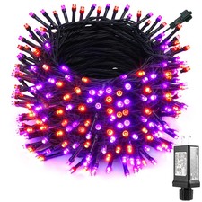 Orange Purple Halloween Lights, 98.4ft 300 LED String Lights, 8 Modes Decor...