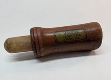 Hoosier Crow Call Duck Bird Game Call Turned Wood Delphi Ind. Vintage