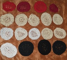 18 Handmade Crocheted Hair Bun Covers With Elastic Band
