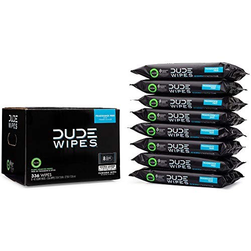 Dude Wipes - Jetables Lingettes - 8 Paquet,336 sans Parfum Grand Format Adulte W - Photo 1 sur 1