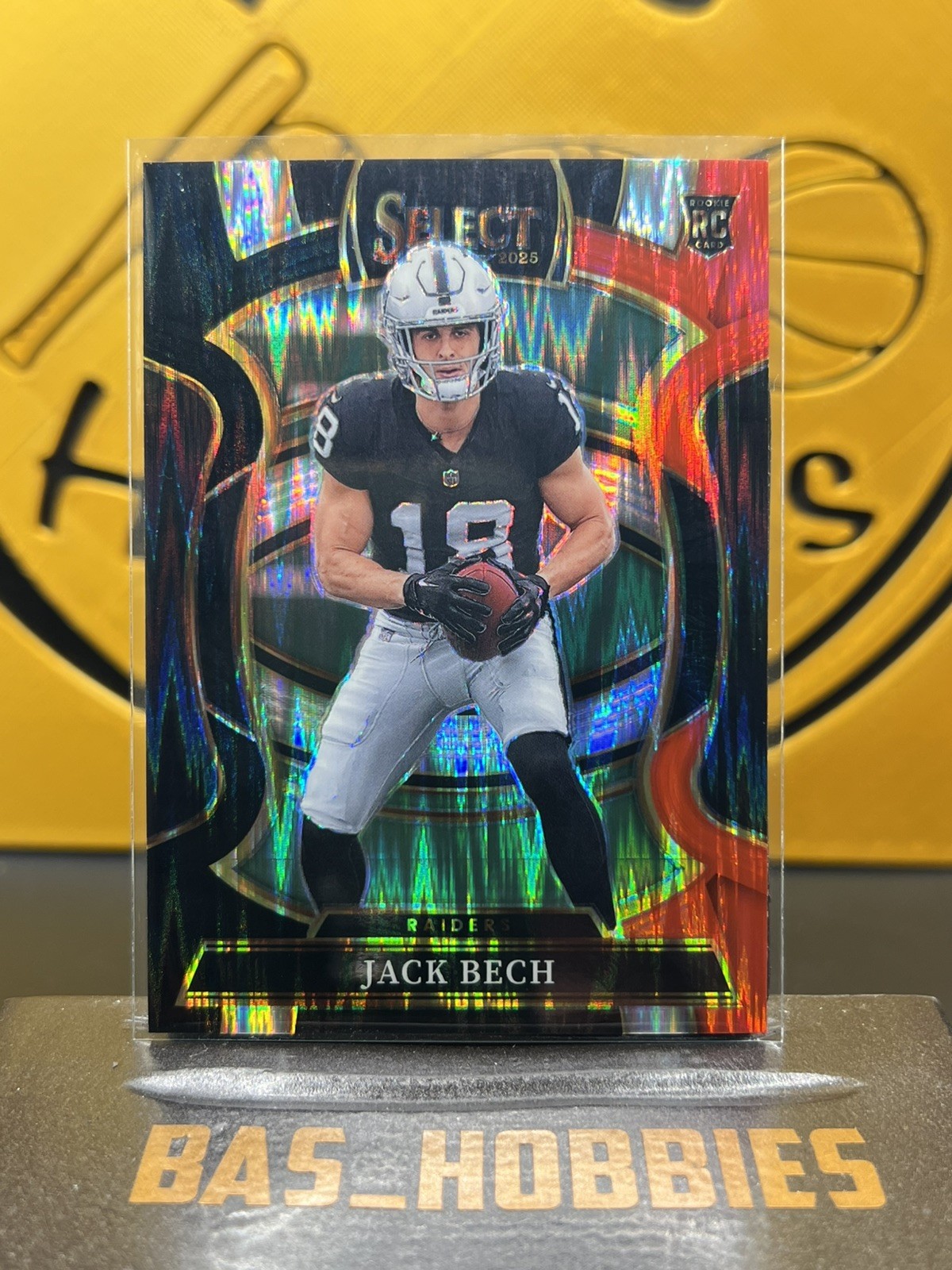 2025 Panini Select - Jack Bech #6 Red & Black Prizm Shock Concourse RC