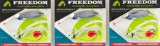 (LOT OF 3) FREEDOM TACKLE LIVE ACTION SPINNERBAIT 1/2OZ WHITE CHARTREUSE CM2125