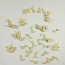 Miniature Army Military Men Figure Cream Set of 30