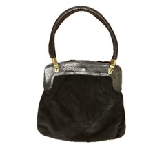 Palizzio Black Shoulder Bag Gold Tone Vintage Euc