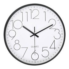 Image of 12" Round Wall Clock Silent Non Ticking Clocks for Living Room Bedroom Kitchen