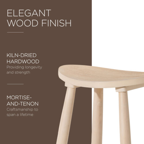 Maven Lane Luna Counter Stool in Light Oak Wood Finish (For Parts) - Picture 4 of 6