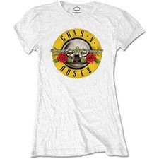 Guns N Roses Women's GNRTSP04LW01 T-Shirt, White, Small