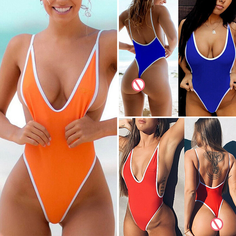 Mujeres Bañador de una Pieza Mono Enterito Playa Brasileño Top Body "