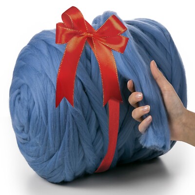 MeriWoolArt 100% XXL Merino Wolle Garn - Super Chunky Garn für Decke, Filzwolle