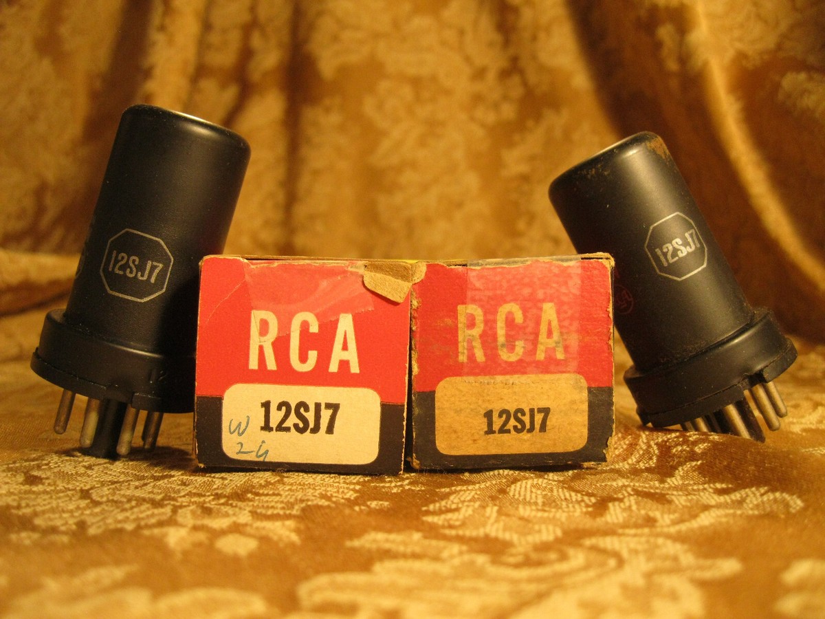 Vintage Matched Pair NOS/NIB RCA 12SJ7 Metal Tubes Black Vintage Matched Pair NOS/NIB RCA 12SJ7 Metal Tubes Black