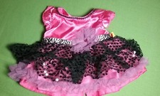 Build A Bear Fancy Dress Pink Black Sequin for Teddy