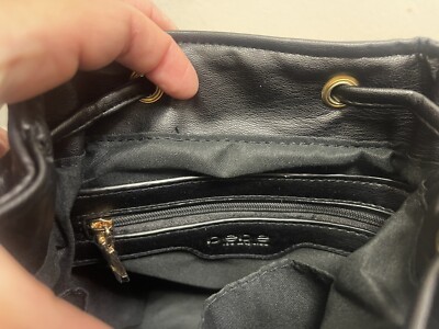 NWT” Bebe Hera Small Backpack Black w Gold Faux Leather | eBay display picture 1