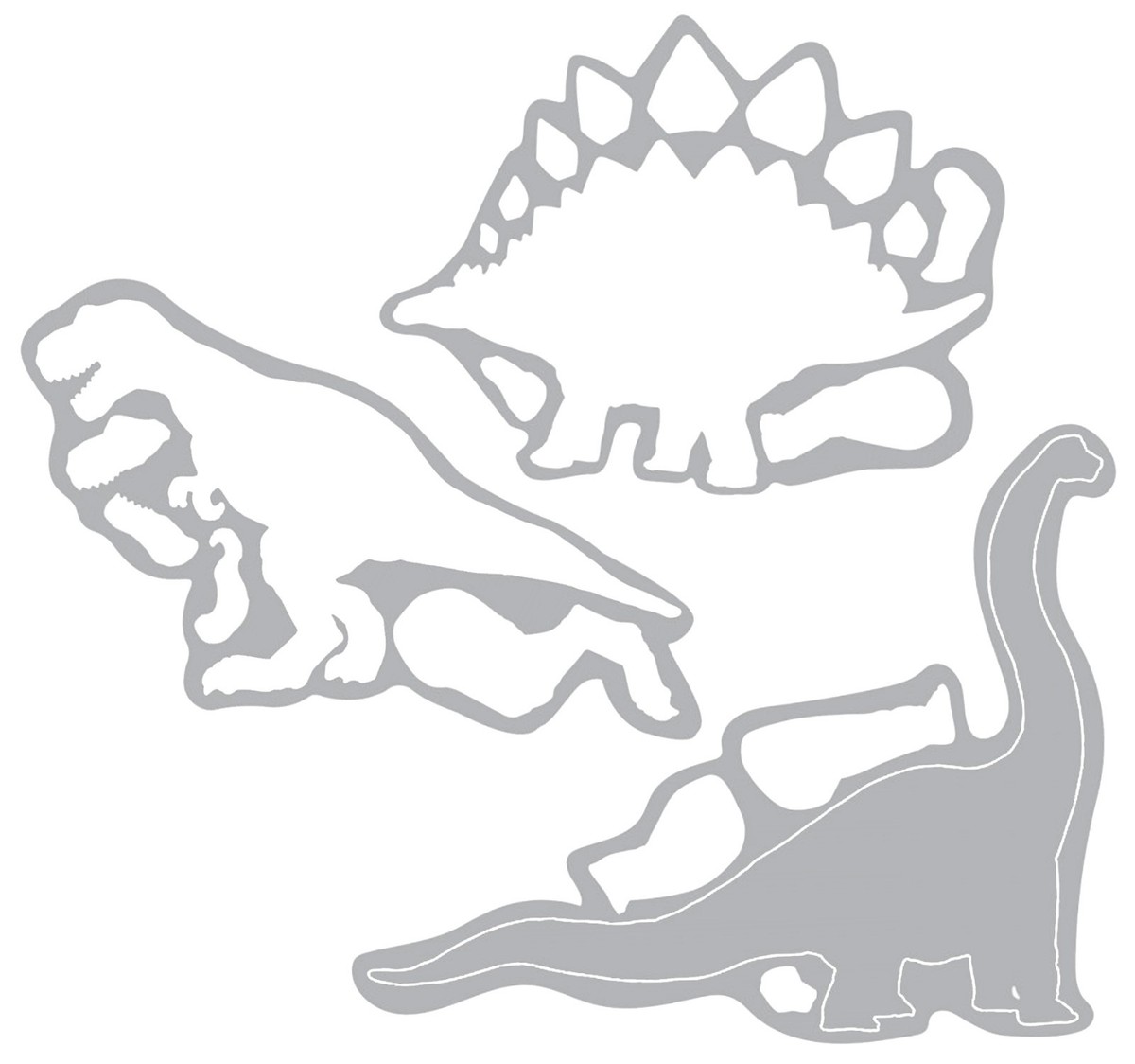 New, Retired Sizzix Thinlits Prehistoric 3-PK #664155 Retail