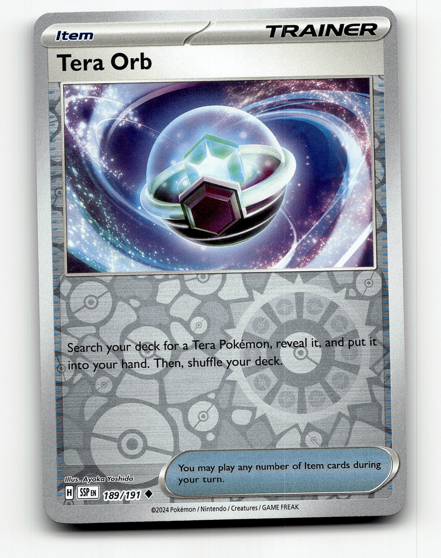 ぽけ Reverse Holo - Tera Orb Pokemon • Uncommon • 189/191 Surging