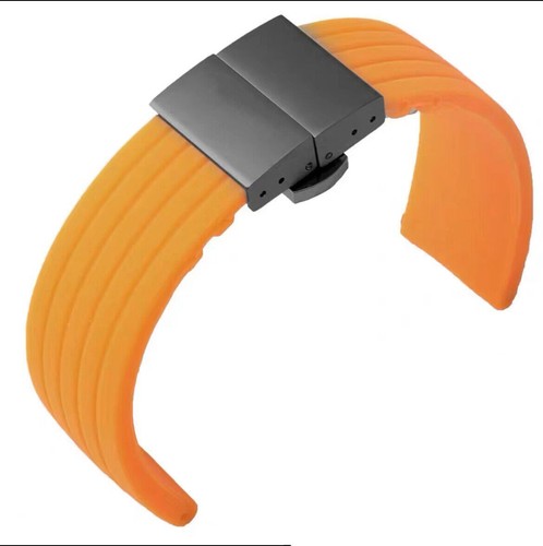 18/19/20/21/22/23/24 SILICON WATCH STRAP BAND FOR TISSOT PRC200 DEPLOYMENT CLASP - Picture 6 of 18