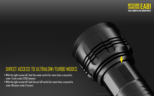 Combo: Nitecore EA81 Taschenlampe -2150Lm & UT32 Dual Emitter Stirnlampe -1100 Lumen - Bild 9 von 12