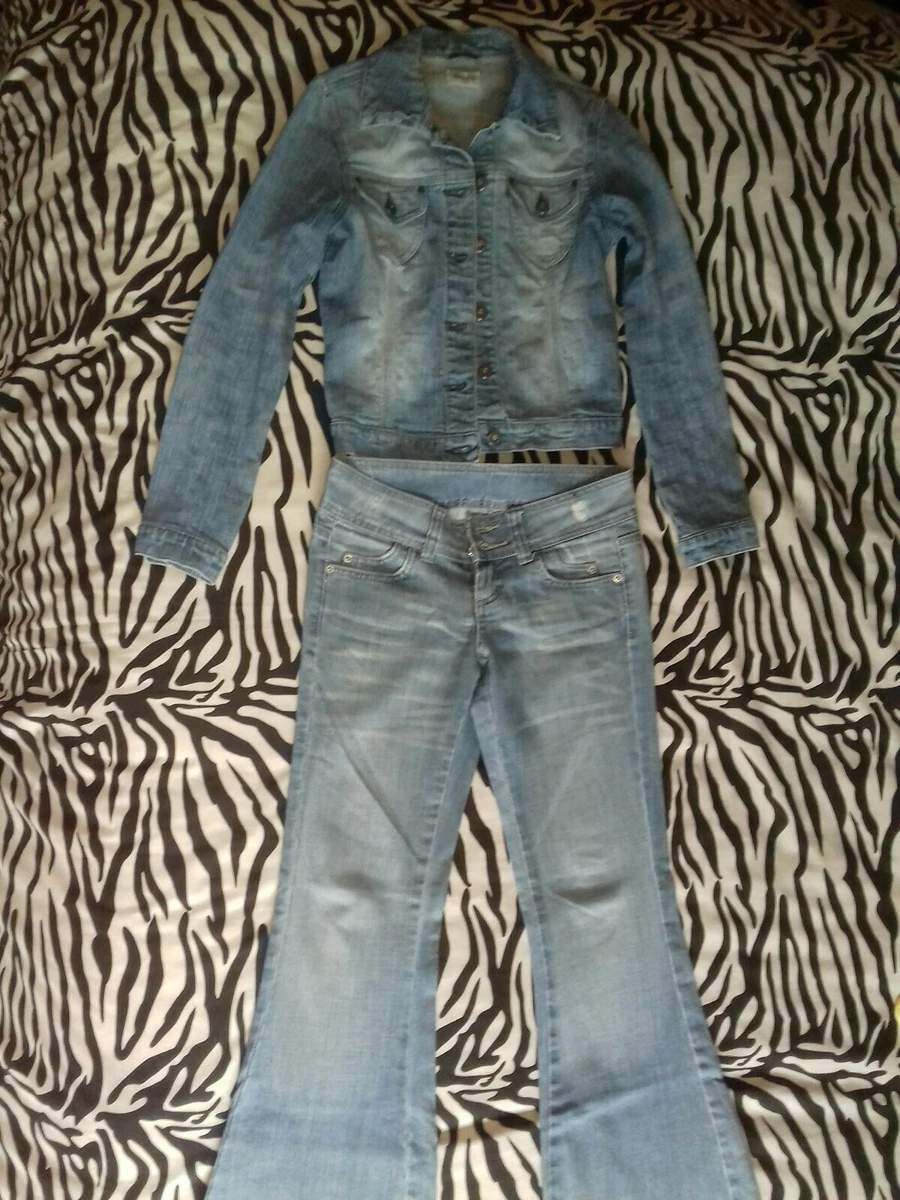Flared top denim jacket