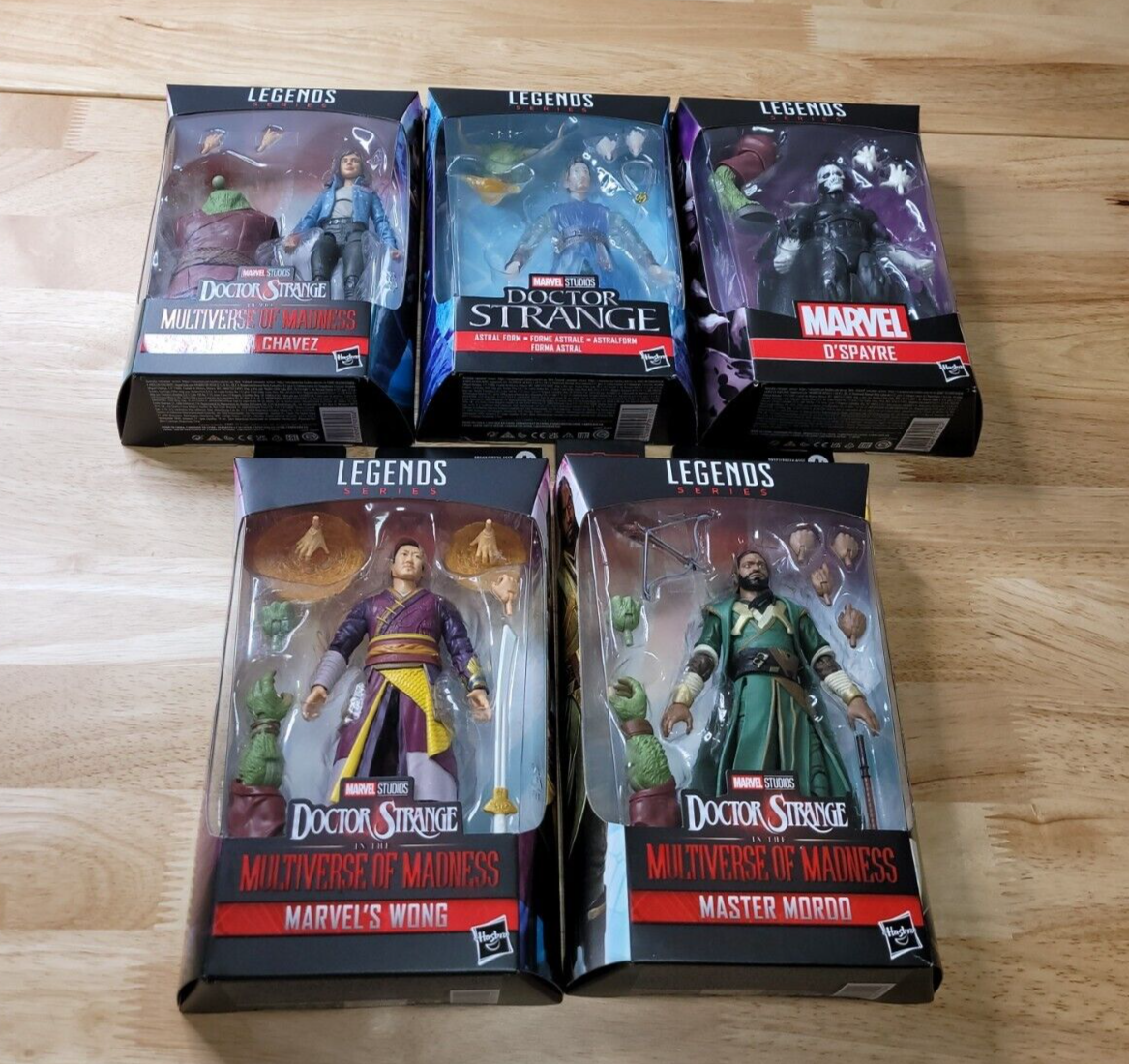 SET OF 5 Marvel Legends Dr Strange Multiverse of Madness BAF 