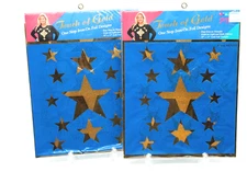 TWO 1992 Dizzle Stars Touch of Gold One Step Iron-On Foil Designs #53411 NEW
