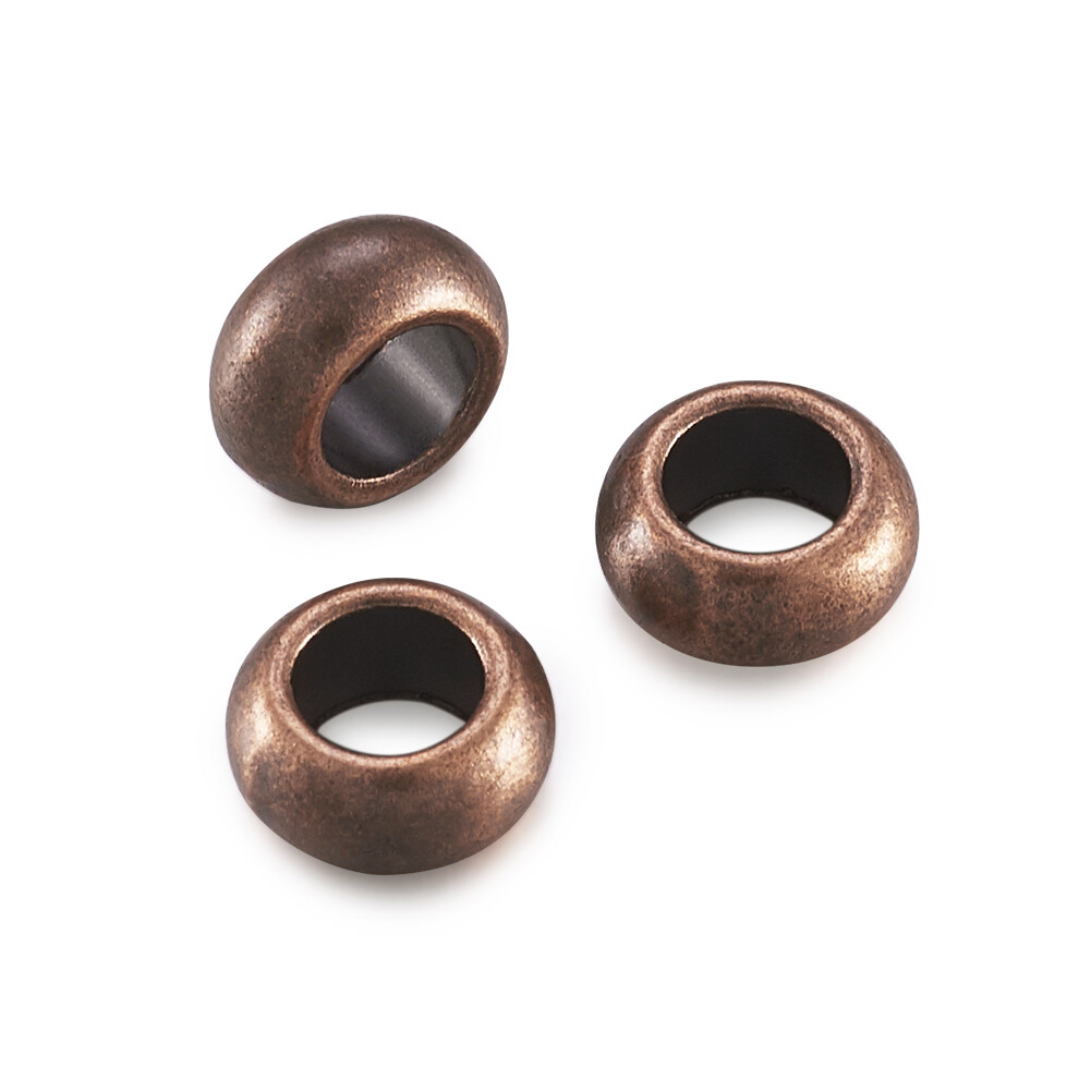 8.5MM Flat Round Tbet Style Red Copper Con Spacer Beads - Etsy - Foto 3