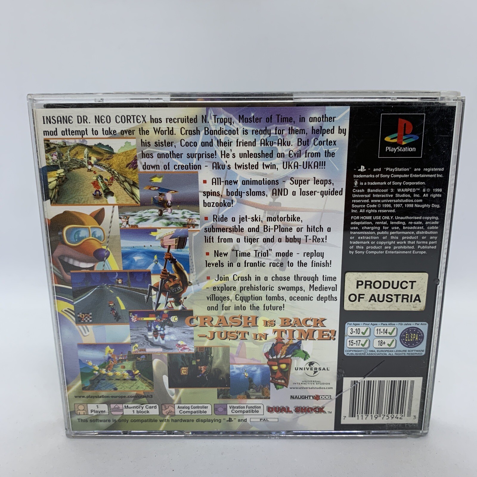 Crash Bandicoot 3 Warped PS1 Complete eBay