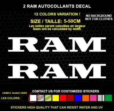 Ram Sign Sticker 2 RAM LOGO sticker Genuine decal sticker WATERPROOF STICKERS | eBay