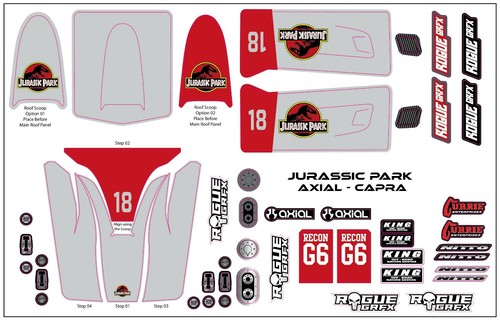 Axial Capra 1:10 Scale Body Graphic Wrap Skin- Jurassic - Picture 2 of 2