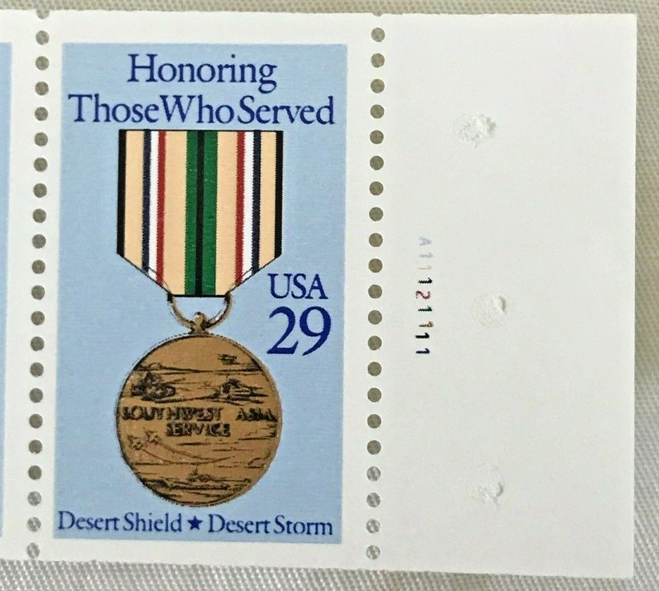 SCOTT #2552 DESERT STORM BOOKLET PANE OF 5 MNH STAMPS - Image 2 of 2